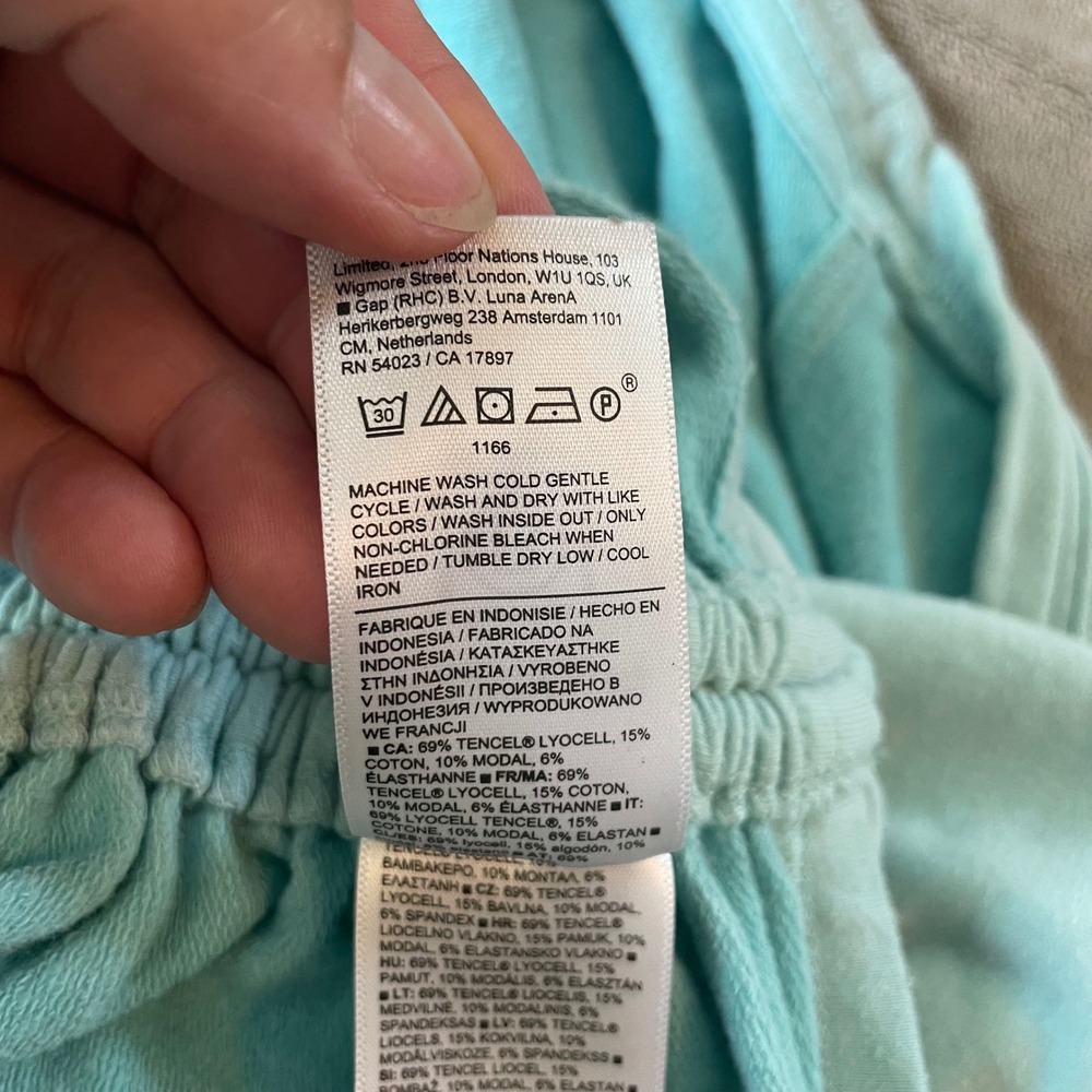 Athleta‎ Lombard Ruched Sweatshirt Top Womens XL Extra Large Aqua Drawstring Gym - Picture 8 of 10